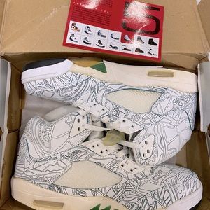 Air Jordan 5 Retro White/ Green New Size 11